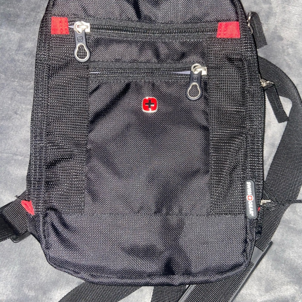 SwissGear Black and Red Crossbody Bag